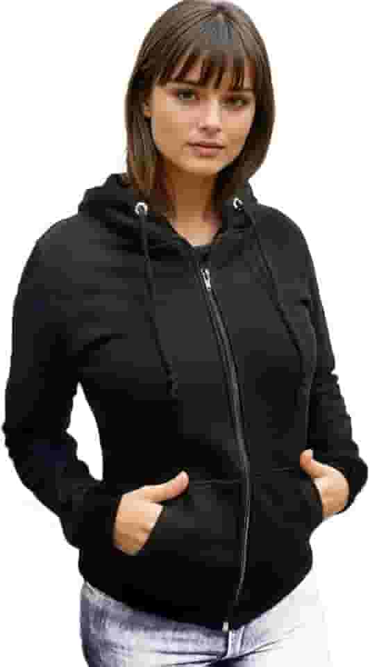 Blusa de Frio Feminina Moletom aberto com Zíper e Capuz