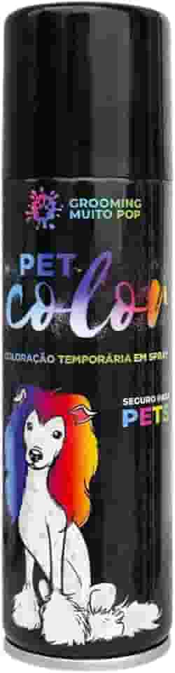 Spray De Tinta Pet Temporária Para Cães E Gato Color Preto