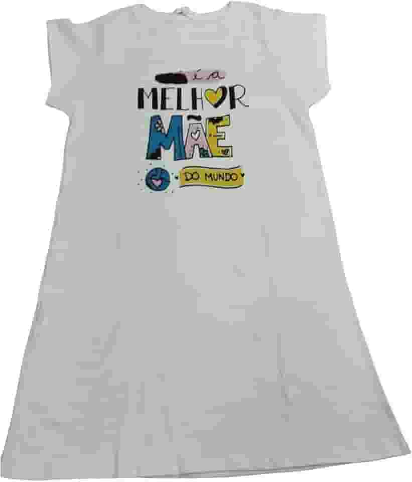 Camisola Feminina com Estampa "Você É a Melhor Mãe Do Mundo", Azul, Manga Curta