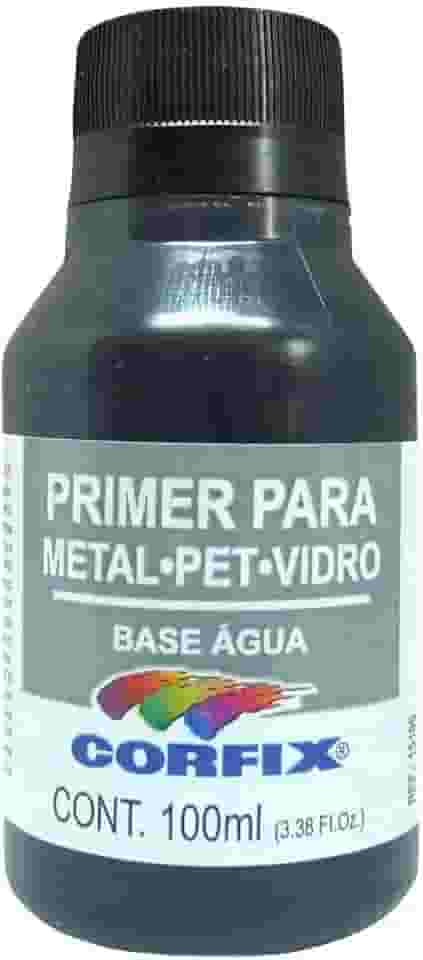 Primer para Metais, Pet, Vidro Preto 321 100 ml Corfix