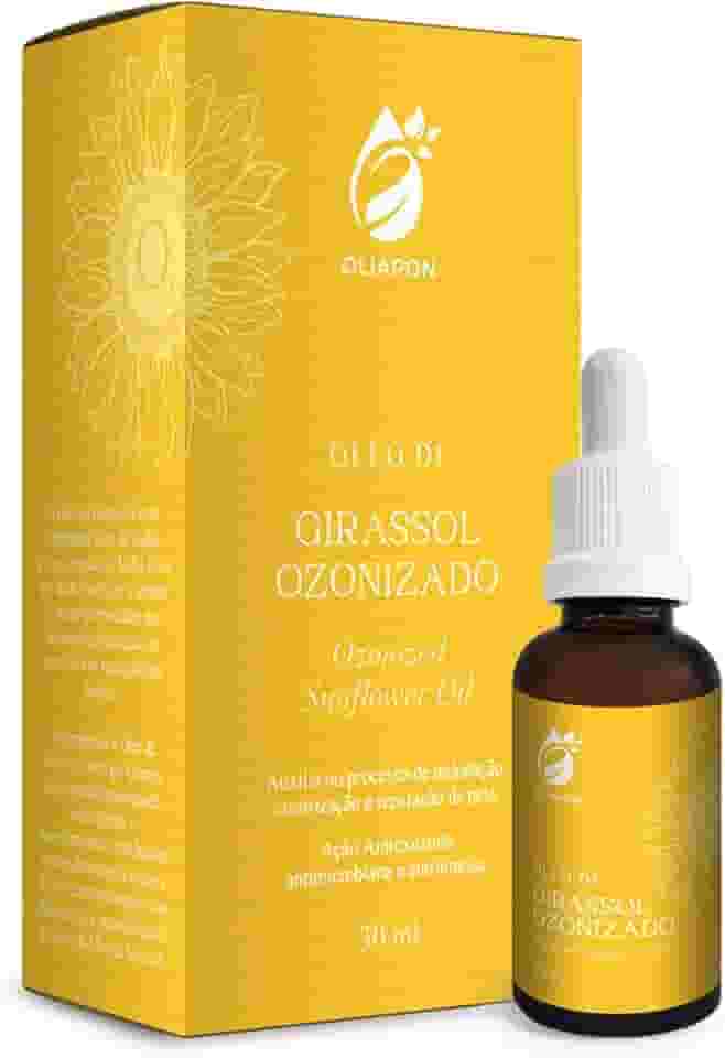 Óleo de Girassol Ozonizado 30ml Oliapon - Hidratação, Proteção e Cicatrização Natural para Pele e Cabelos (1)
