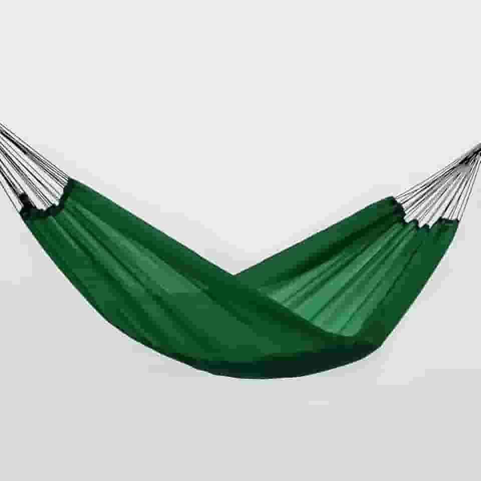 Rede de Dormir e Descanso Nylon Garimpeira, Camping, Pesca, Selva, laser (Verde Lodo)