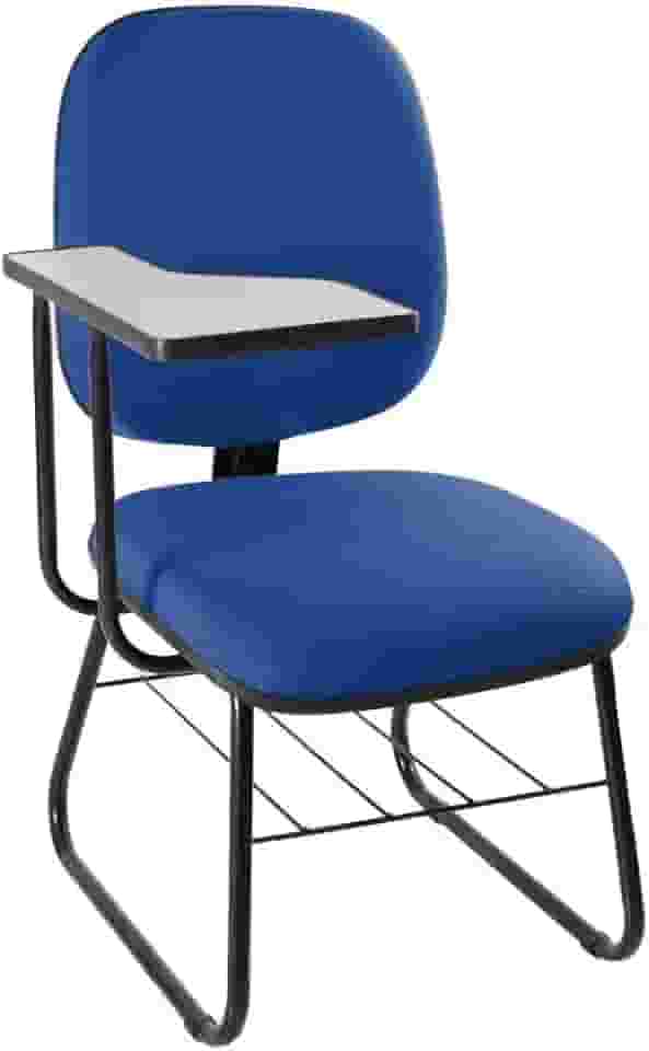 Cadeira Universitária Diretor com Porta Livros Metal Wood Design Azul