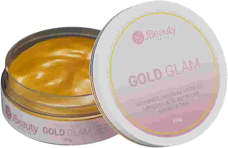 Máscara Facial Ouro Gold Glam JBeauty 150g Efeito Lifting e Rejuvenescimento Instantâneo