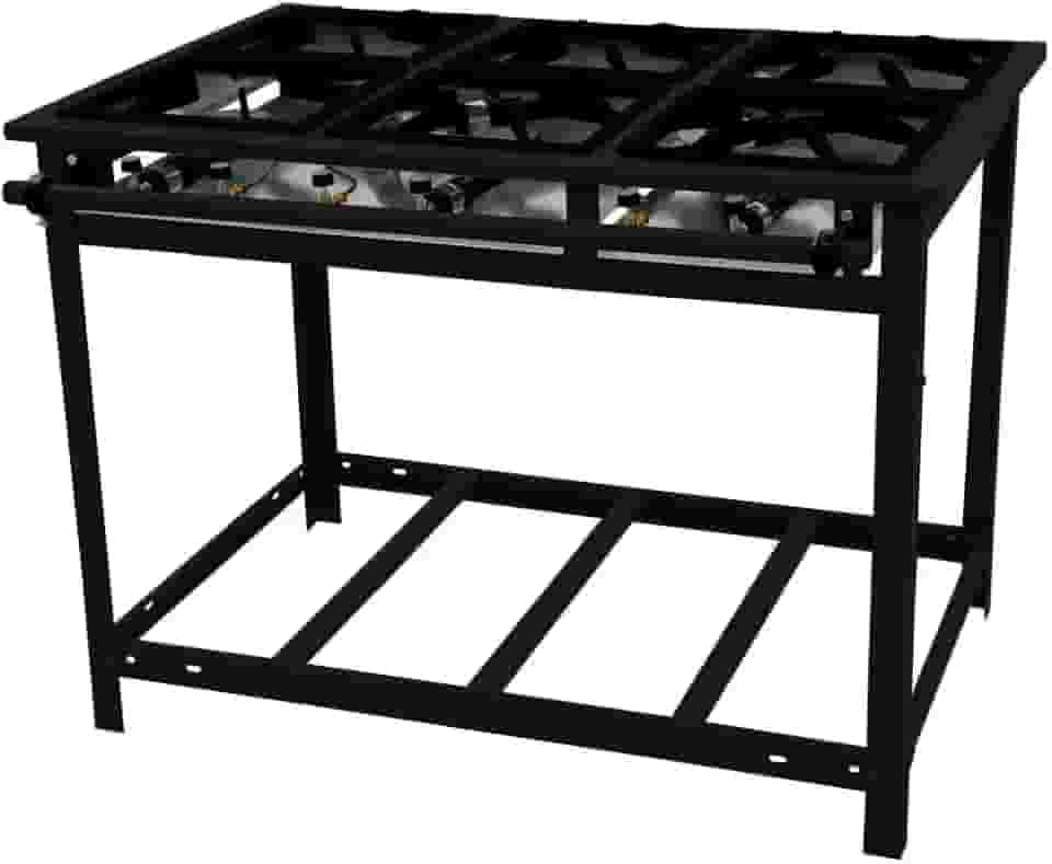 Fogão Industrial Venâncio com 6 bocas de Bocas de Ferro Alta Pressão Vap6