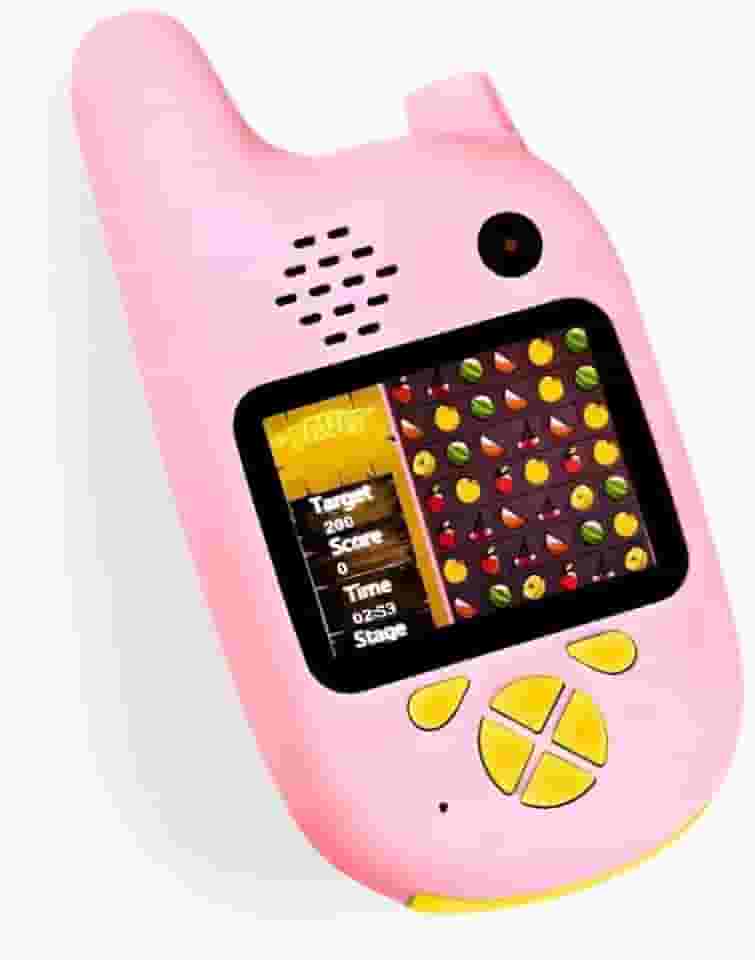 Brinquedo Walkie Talkie Infantil Com Câmera Digital Para Crianças Radio comunicador Infantil (Rosa) - YODHE