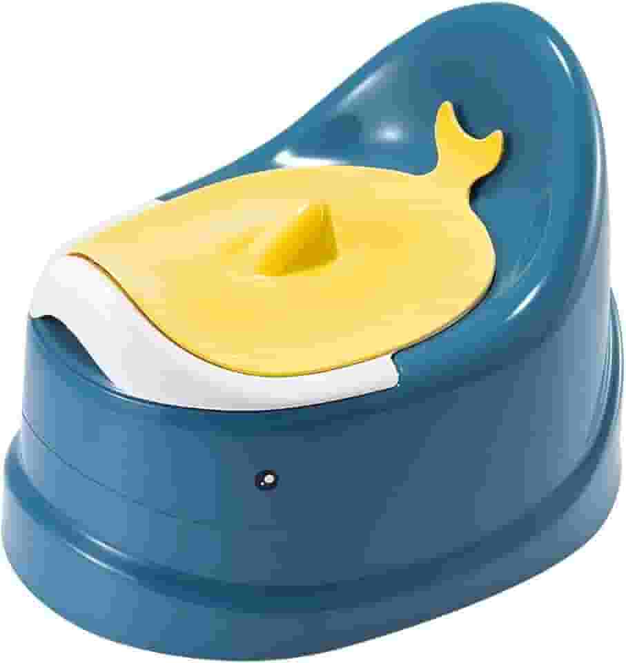 Penico Infantil Azul de Baleia Com Tampa Castela