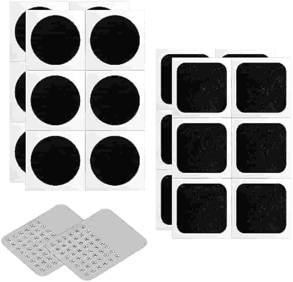 Kit de reparo de pneu de bicicleta perfurada com 26 peças, 24 adesivos de pneu e 2 peças de metal para reparo de pneu de bicicleta, kit prático de remendo de pneu de bicicleta, ferramenta de remendo