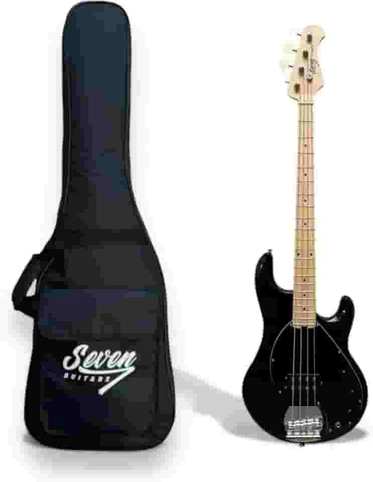 ContraBaixo Seven Music 4 Cordas BK Preto SBM-47 C/Bag