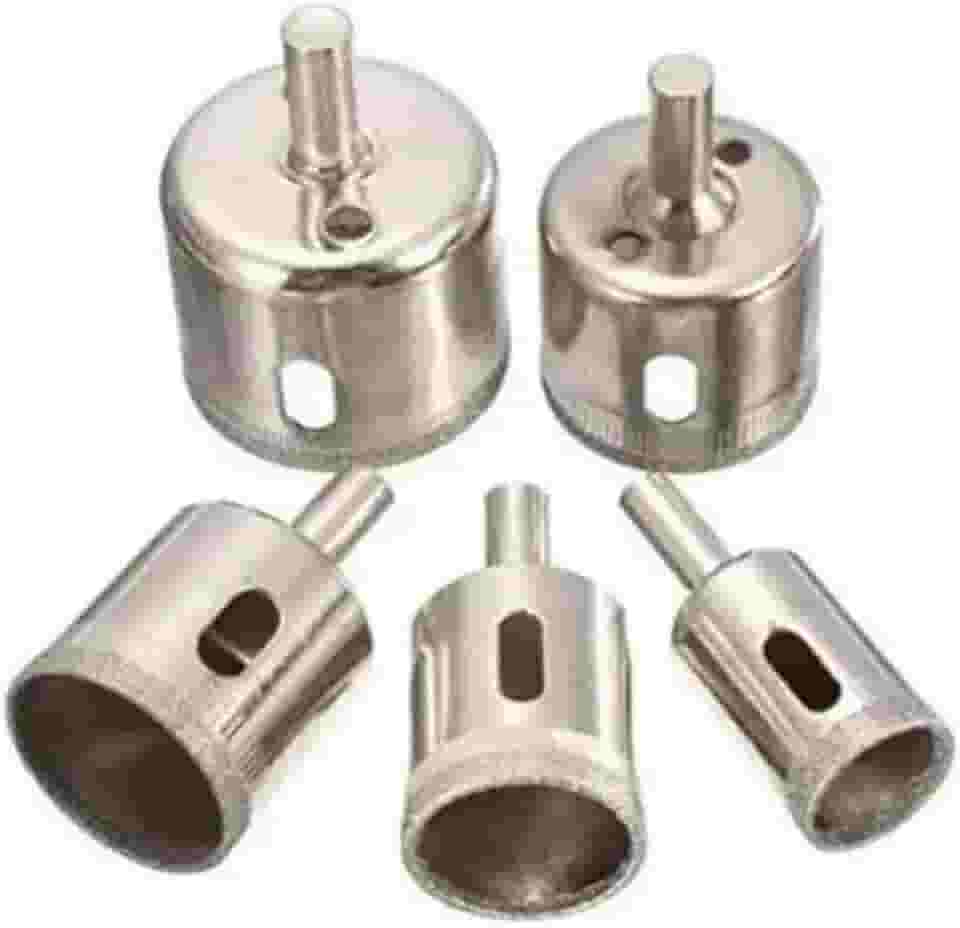 JOGO COM 5 BROCAS DIAMANTADAS 25-50MM CERAMICA VIDRO PISO