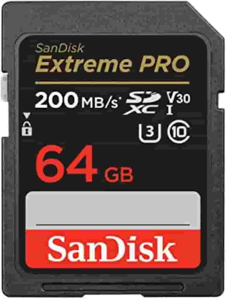 SanDisk Cartão de memória 64GB Extreme PRO SDXC UHS-I - C10, U3, V30, 4K UHD, cartão SD - SDSDXXU-064G-GN4IN, Cinza escuro/preto