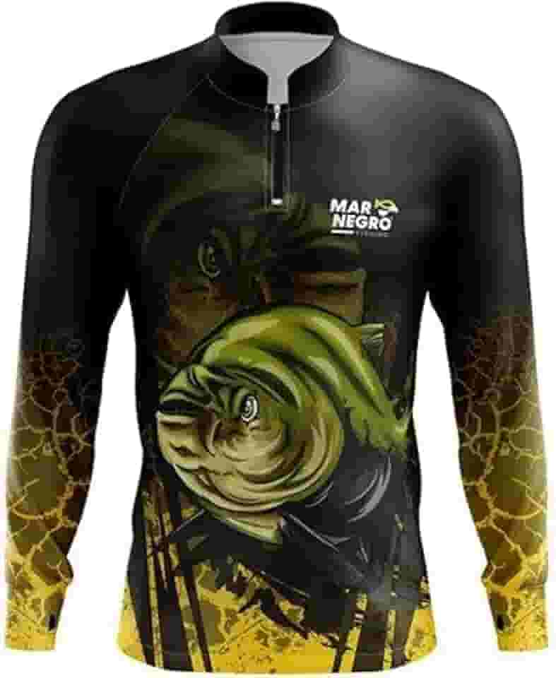 Camiseta De Pesca Proteção Uv Mar Negro Tambaqui SSX Multicoisas