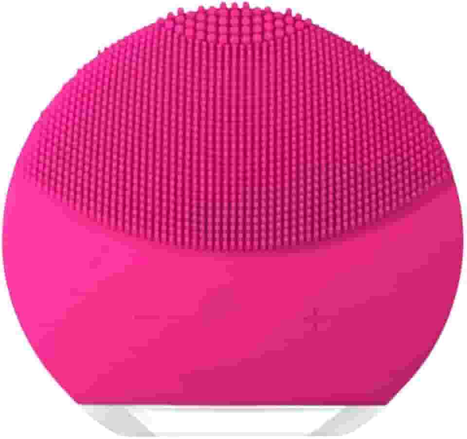 Esponja Elétrica de Limpeza Facial com Cerdas de Silicone e Função Massageadora - Portátil e Recarregável para Cuidados da Pele (Rosa Pink)