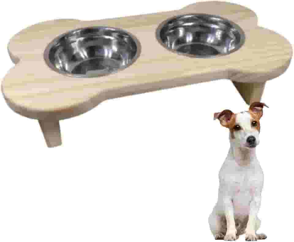 Comedouro Pet Elevado Bebedouro Para Cachorro 2 Tigelas Aço InoxTamanho Pequeno