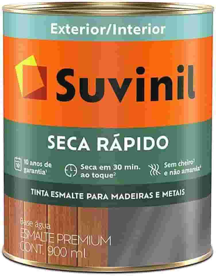 Tinta Suvinil para madeiras e metais esmalte brilhante seca rapido 0,9L - Branco - 53703721