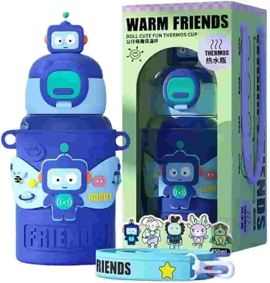 Garrafa Térmica Infantil Warm Friends (Azul)