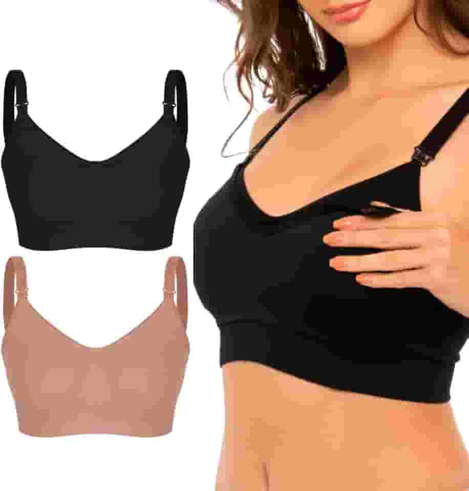 Kit 02 Sutiãs Trifil Amamentação Sem Costura Com Abertura e Alças Regulavéis