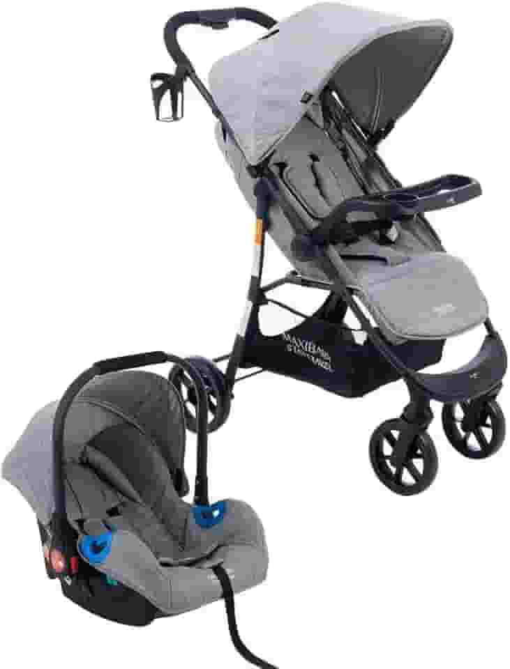 Carrinho de Bebê Com Bebê Conforto Startravel - Maxi Baby (Cinza)
