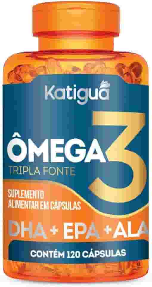 KATIGUÁ Ômega 3 Tripla Fonte Dha + Epa + Ala 1000Mg Katiguá 120 Cápsulas Soft Gel • 60 Doses Laranja