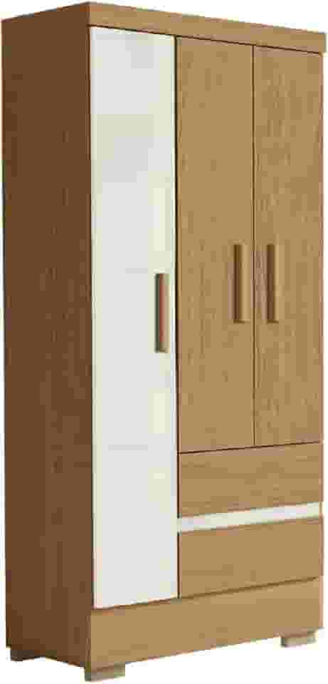 Guarda Roupas Solteiro 3 Portas 2 Gavetas Coimbra Atacama/off White