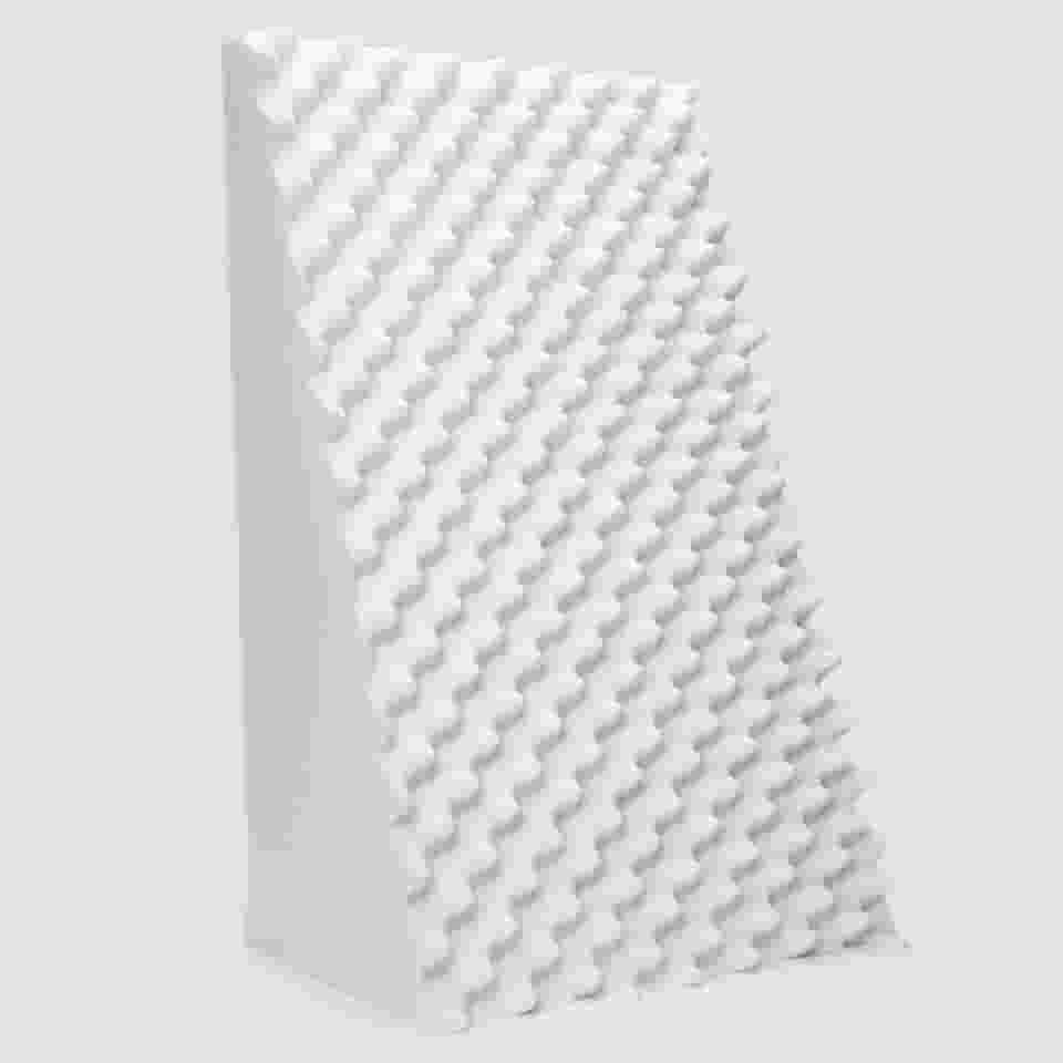 Travesseiro Triangular Anatômico Casca De Ovo Sem Capa Apoio Encosto Costa Leitura Antirefluxo (Branco)