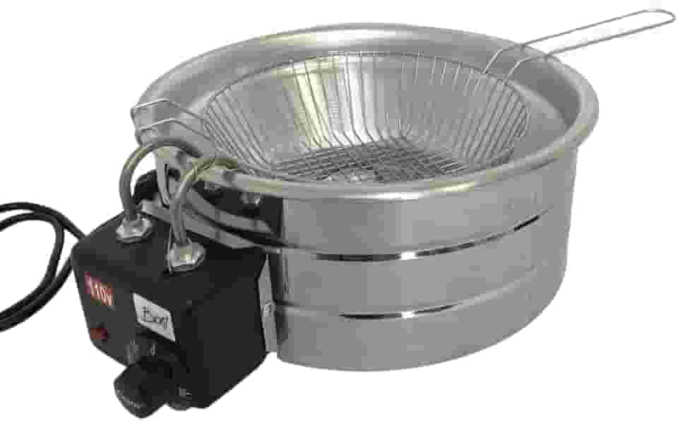 Fritadeira Elétrica Inox Redonda Tacho 5 Litros BONI 220 V