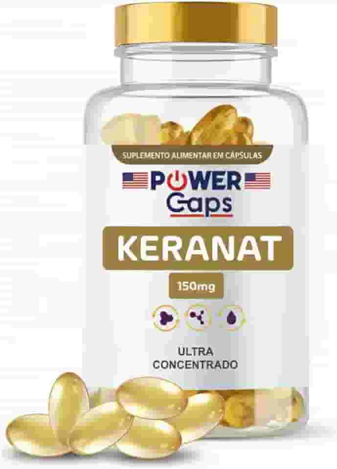 Keranat Suplemento para Crescimento Capilar, 150mg, Cápsulas Softgel, Combate Queda de Cabelo, Fortalecimento Capilar (60 Cápsulas)