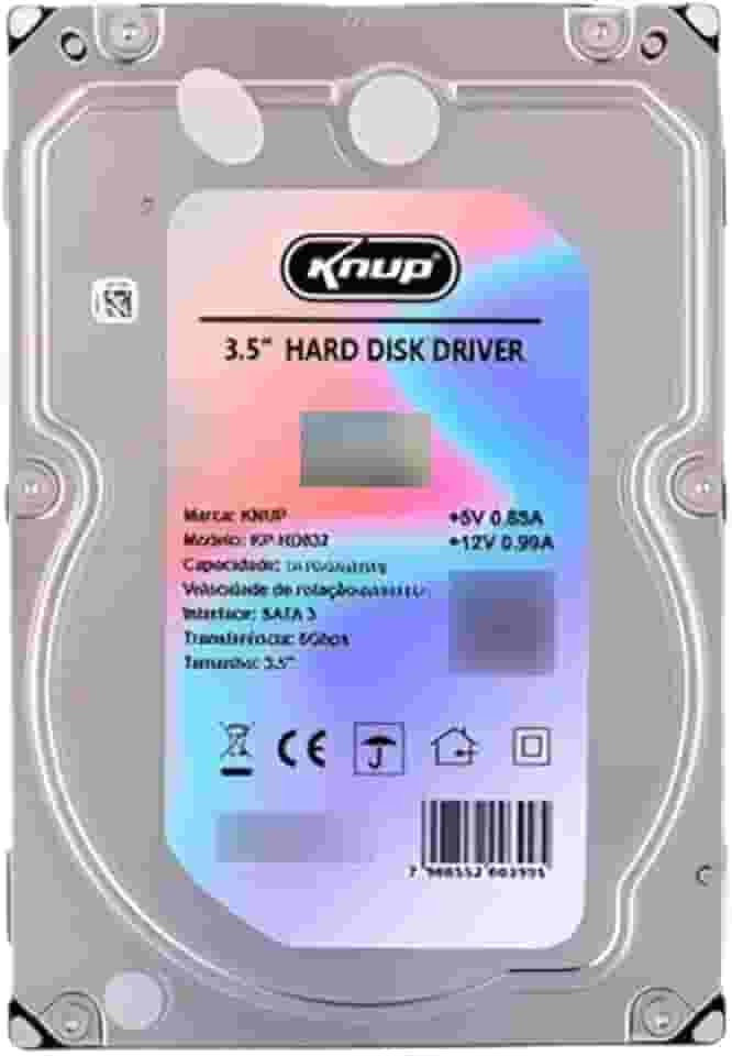 Disco Rígido Interno HD de 500GB, 1TB, 2TB, 4TB Interface SATA 3, 3,5 Polegadas 6GBps PC Câmera DVR (500, GB)