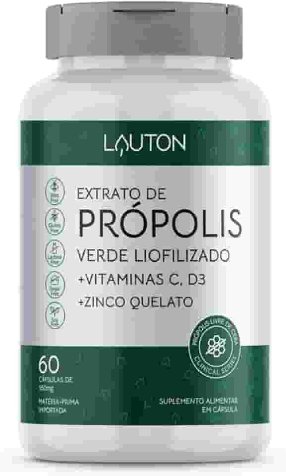 Extrato De Própolis Verde + Zinco + C + D3 Cps - Lauton