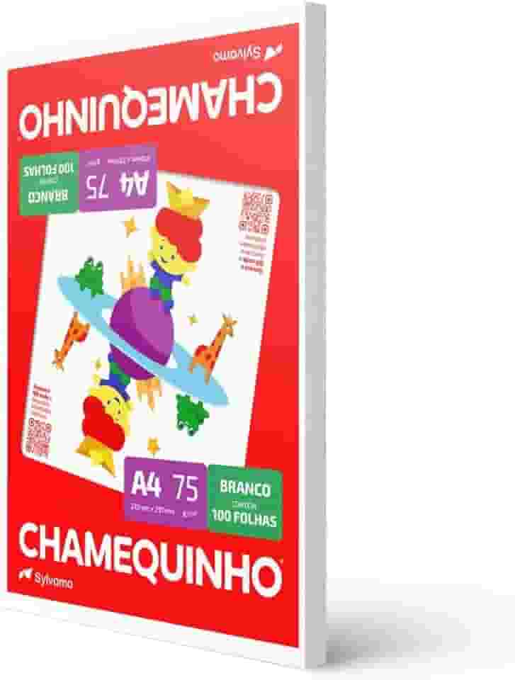 Chamequinho Papel A4, 75 g, 100 Folhas, Branco Sulfite