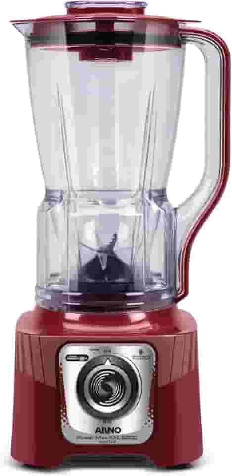 Liquidificador Arno Power Max 2200W XXL LN86, Carmim, com 6 Lâminas Powelix Pro, Copo de 2.25L, Tecnologia Autolock Anti Vazamento e Limpeza Fácil, 110V