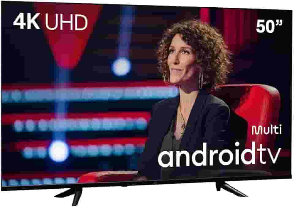 Smart TV 50" Multi 4K DLED Android TV 2 USB 3 HDMI com Comando de Voz