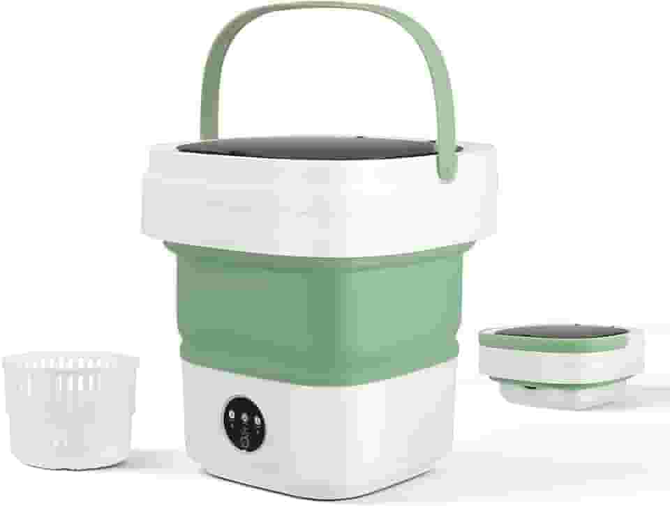 Máquina de lavar portátil de 16L, mini lavadora com cesta de centrifugação, dois modos de lavagem temporizada para pequenas cargas, lavadora compacta para apartamentos, dormitórios, trailers, viagens
