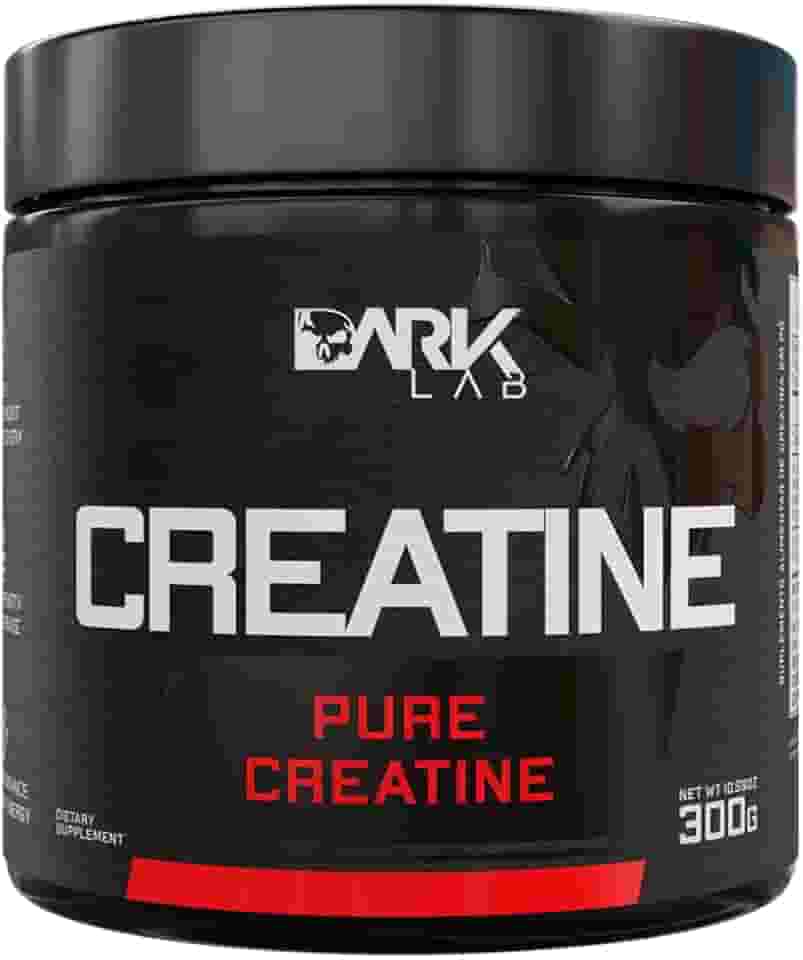 Creatina Pura Dark Lab 300g, Monohidratada 100% de Pureza, Sem Glúten, Sem Sabor