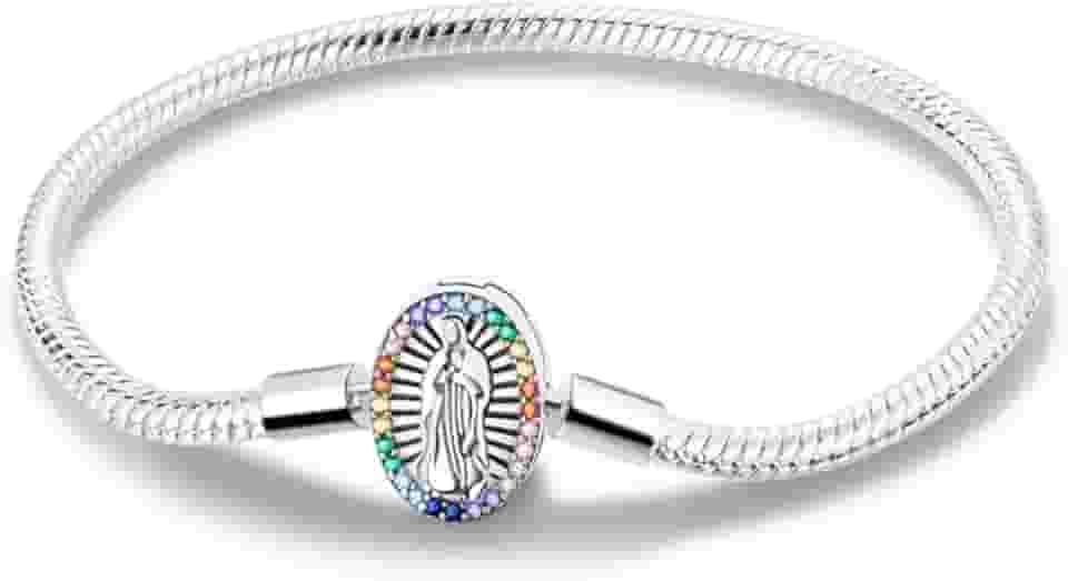Pulseira de Medalha Nossa Senhora - Joia Religiosa - Delicada e Elegante! Pulseira Feminina - Presente Feminino - Joias para Mulheres