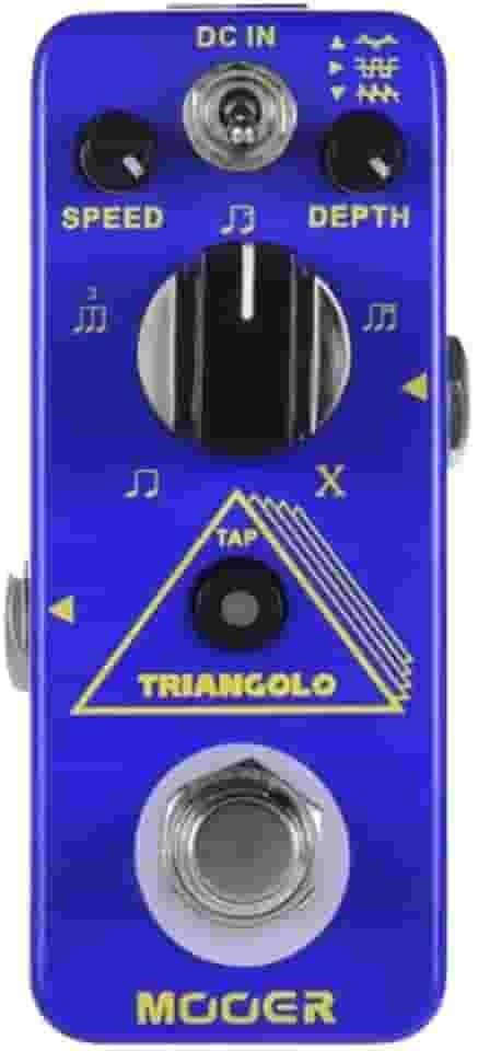 Mooer Pedal Triangolo MTR3 | para Guitarra, Tremolo com 3 Formas de Onda, Tap Tempo, True Bypass, Carcaça Metálica Compacta