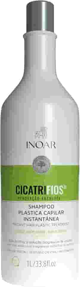 Inoar, Cicatrifios, Shampoo Reconstrutor, Hidratação Profunda e Redução de Volume, Pantenol, Creatina Vegetal e Rejucomplex®, Vegano – Para Cabelos Danificados ou Quebradiços, 1L