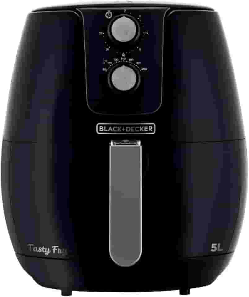 BLACK+DECKER Air Fryer Fritadeira Elétrica sem Óleo e Cesto Antiaderente com Capacidade de 5L, Modelo AFM5, 220V