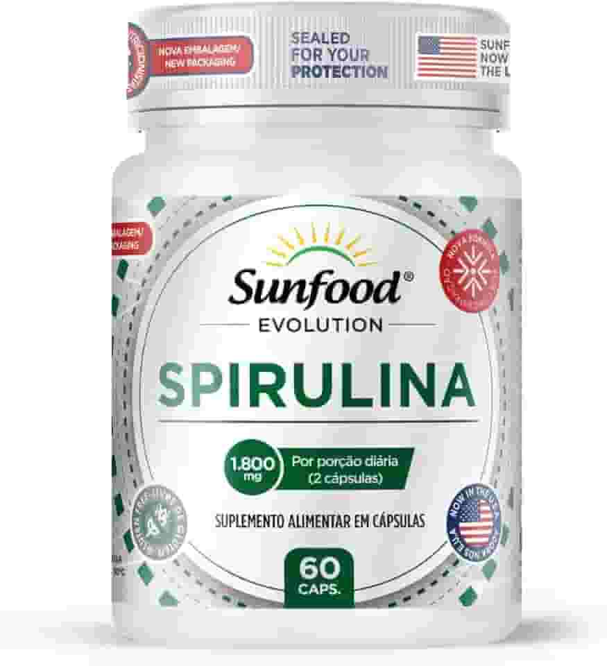 SPIRULINA 1.800MG 60 CAPSULAS SUNFOOD EVOLUTION