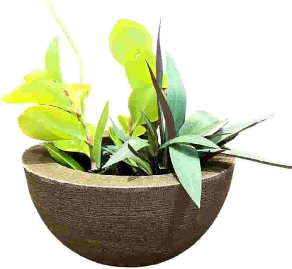 VASOS POLIETILENO BACIA DECORATIVO P/PLANTAS/JARDINS/ESCRITÓRIOS LUXO (MARROM)