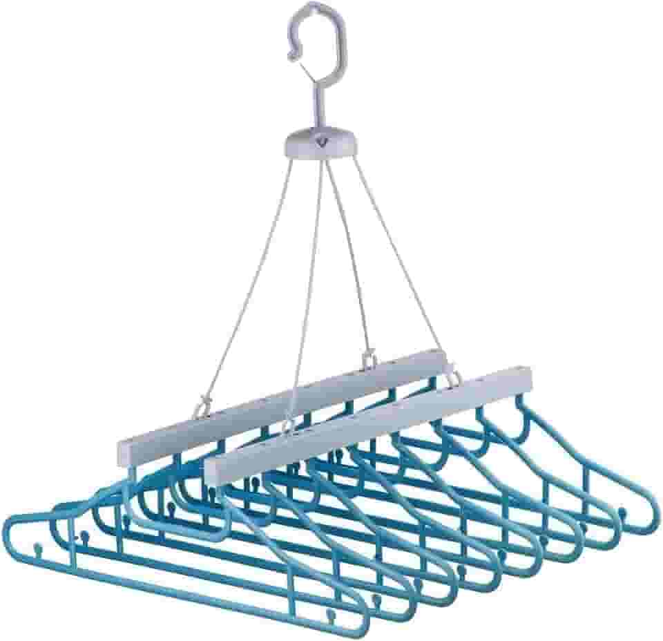 Varal Cabideiro 8 Cabides Retrátil Pratico Resistente Multiuso Compacto