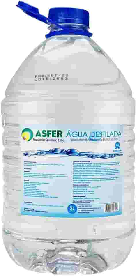 Água Destilada 5 Litros para Autoclave, CPAP, Radiador, Umidificador - Asfer