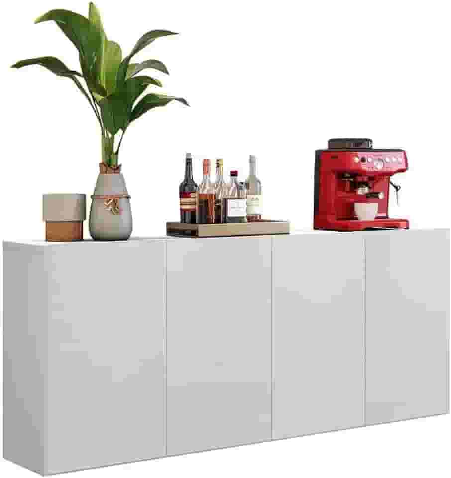 Aparador Buffet 4 portas Veneza Multimóveis Branco