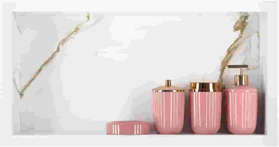 Nicho Em Porcelanato Polido P/Banheiro Calacata 62 x 31 x 11 cm