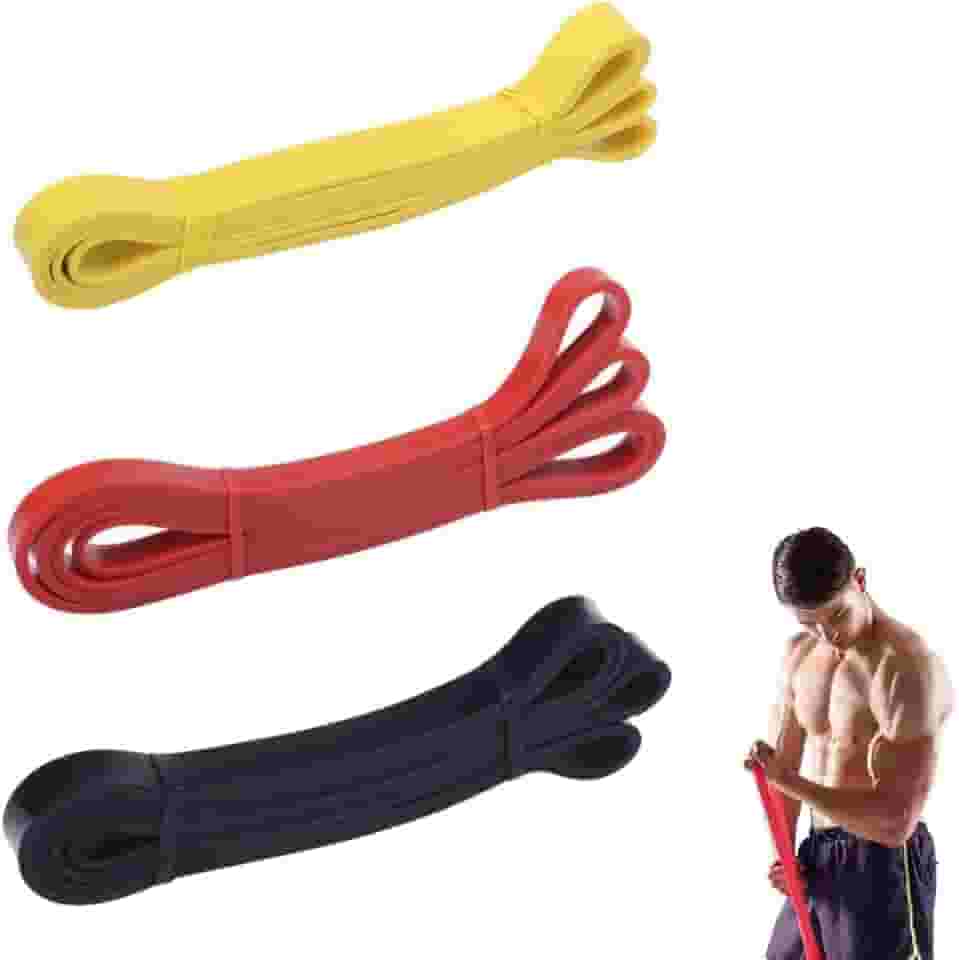 Kit 3 Super Band Elástico Para Exercícios Faixas Para Treinamento de Força e Resistência de Alta Intensidade e Qualidade Premium