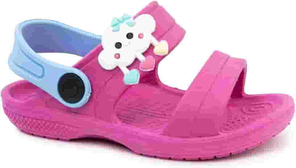 Sandália Papete Infantil Menina Chuva de Amor Leve Macia e Antiderrapante Dulupe