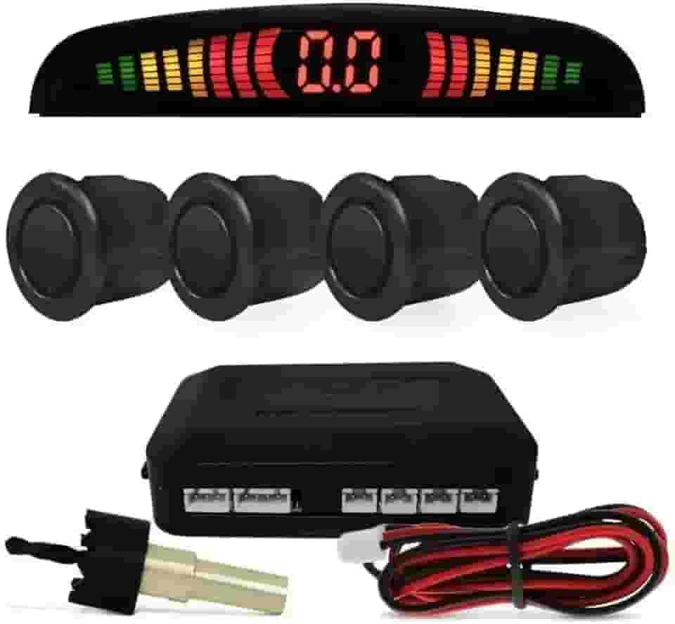 Sensor de Ré Estacionamento 4 Pontos Display Colorido 22mm Kit Para Carros Vans e Ultilitarios