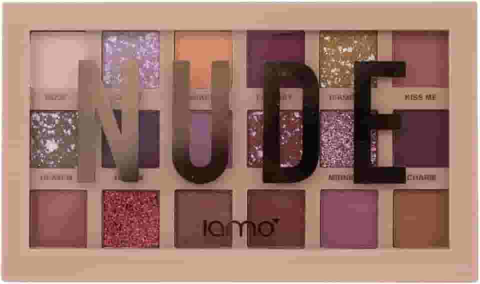 Paleta de Sombras Nude IAMO 18 tonalidade 6 com Glitter