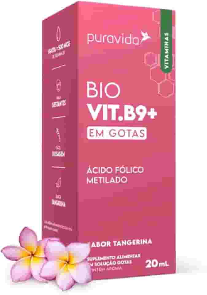 Vitamina B9 Drops Acido Fólico Metilado - Puravida