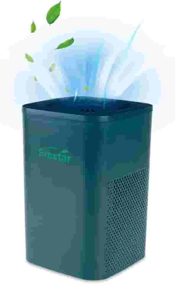 Purificador de ar de mesa pequeno USB purificador de ar com filtro HEPA para escritório, quarto, casa, remove eficazmente poluentes, fumaça de cigarro, poeira, odores, supersilencioso, alimentado por USB sem adaptador (verde)